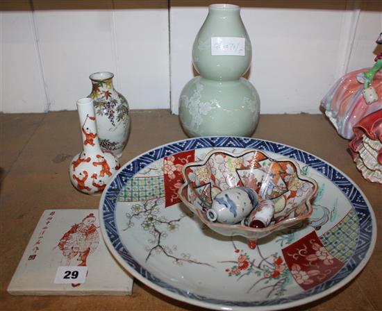 Oriental vases, scent bottles etc.